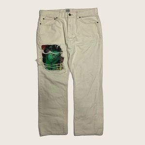 Custom Psychedelic Virgin Mary Jeans